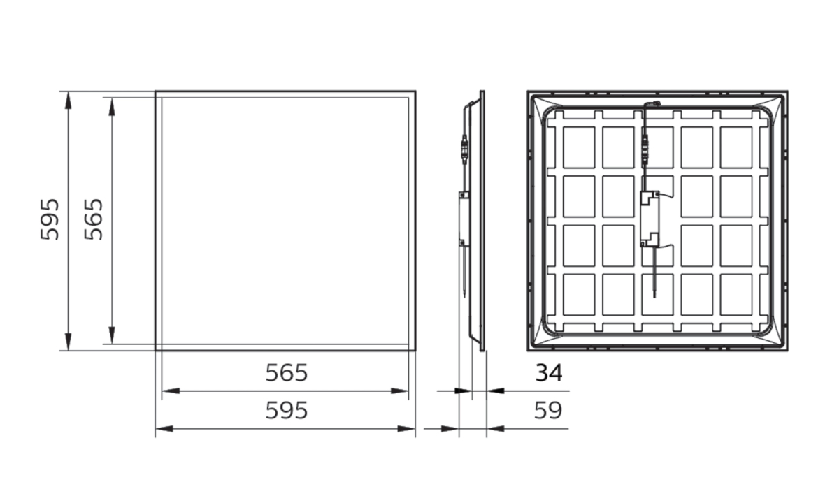 Diagram z rozmiarem produktu
