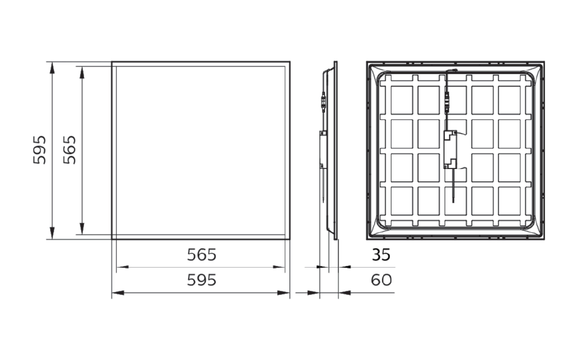 Diagram z rozmiarem produktu