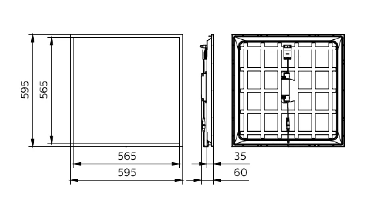 Diagram z rozmiarem produktu