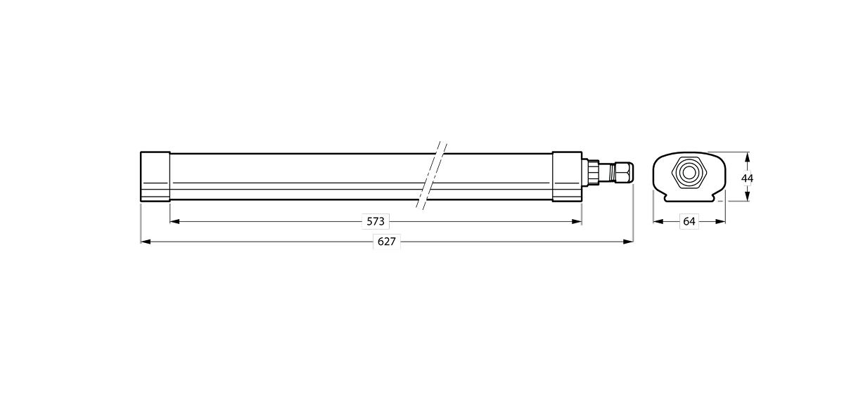 Diagram z rozmiarem produktu