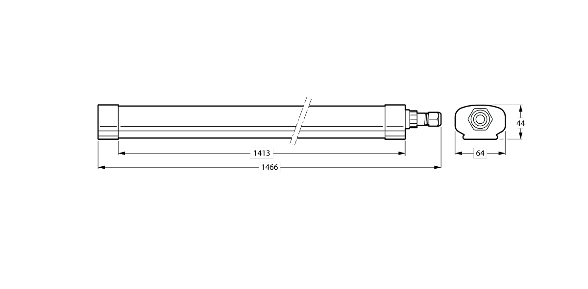 Diagram z rozmiarem produktu