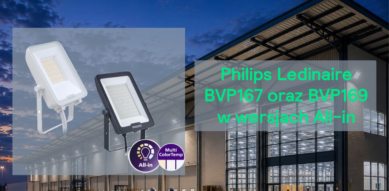 Naświetlacze Philips Ledinaire All-in White – ta sama wysoka jakość w odcieniu bieli